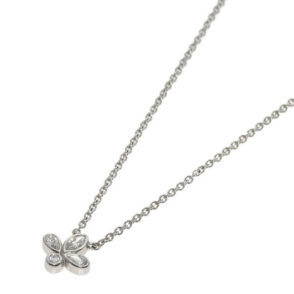 TIFFANY & Co. Fleur de Lis Diamond Necklace in Platinum PT950 - Picture 1 of 5